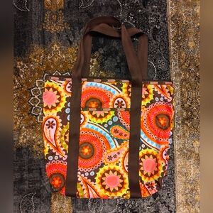 Brand New LeSportsac Shoulder Bag With Colorful Print, White Interior & 3 Pocket